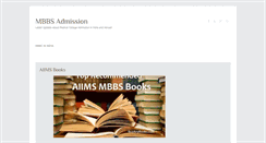 Desktop Screenshot of mbbsadmission.co